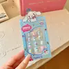 Lindas Pegatinas para Uñas Sanrio para Niños, Pegatinas de Uñas Desgastables, Parches para Uñas de Kuromi, Juguetes de Dibujos Animados para Niños
