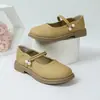 Sapatos baixos femininos 2026 estilo francês outono sapatos Mary Jane novo versátil estilo suave para combinar com saias sapatos rasos de couro