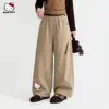 Pantalones de hoz casuales de otoño para niñas 2026 Estilo nuevo Ropa para niños medianos y grandes Elegantes Versátiles Sueltos de pierna ancha Pantalones deportivos