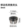 Pinza para Fresadora de Madera 6mm Vástago de 1/4 8mm Manga de Conversión de Pinza para Fresadora Recortadora Tuerca de Máquina de Grabado Pinza de Conversión