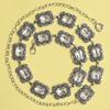 Venta Caliente Transfronteriza Cadena de Cintura para Mujer Coche Vintage Tallado Decorativo Strass Grande Cinturón Delgado Para Mujer Combinación con Todo Falda Cadena de Metal