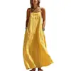 Vestido Feminino Casual Criativo Listrado de Verão Europeu 2026 Estilo Moda Férias Alça Fina Sem Mangas