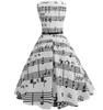 Falda de vestido con cinturón y estampado vintage estilo Hepburn talla S50 con vuelo grande