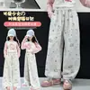 Pantalones para Niñas 2026 Primavera Nuevo Estilo Modernos Casuales Anti-Mosquitos para Niños Mayores Pantalones de Pierna Ancha Moda