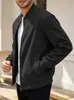 Chaqueta de ante con cremallera para hombre, estilo europeo y americano, hecha a medida transfronteriza, con diseño de patchwork de color liso y un aspecto de prenda exterior simple y liso
