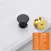 Moderno simples gaveta de cabeceira guarda-roupa armário móveis porta maçaneta redonda furo único liga de alumínio espacial pequena maçaneta