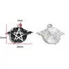 Accesorios para Joyería de Aleación con Goteo de Aceite DIY Colgantes de Mariposa Oscura Murciélago Pendientes Pendientes Pulsera Colgante W508