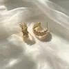 Pendientes Versátiles de Venta Caliente Transfronteriza, Accesorios para Orejas de Diseño Nicho, Pendientes Vintage de Perla y Circonita para el Día a Día, Pendientes al por Mayor