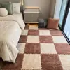 Alfombra para dormitorio, decoración de habitación, alfombra cuadrada de felpa, alfombrado completo para sala de estar, alfombrilla para mirador, alfombrilla de suelo tatami, alfombra para mesita de noche