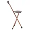 Taburete Plegable Multifuncional con Muleta para Ancianos, Silla Bastón Portátil, Silla de Caminar Antideslizante de Aleación de Aluminio