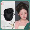 Peluca Hanfu de una pieza para mujer, estilo antiguo de estudio, bolsa para el cabello, peluca de uso diario, moño, estilo antiguo, disfraz, cojín, bolsa para el cabello para mujer