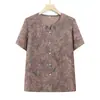 Ropa de Verano para Mujeres de Mediana Edad y Mayores, Camisas de Verano para Abuelas, Trajes de Manga Corta para Madres de 60 y 70 Años, Ropa para Señoras Mayores
