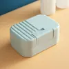 Jabonera con Tapa para Baño de Dormitorio Estudiantil, Portátil Sellada para Viaje, Drenante, Creativa y Linda Jabonera
