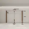 Estante de exhibición de ropa para tienda de ropa de pared, estante de piso para tienda de ropa de mujer, color nogal, estante de exhibición de acero inoxidable para tienda de ropa infantil.