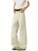 Pantalones casuales de trabajo de color sólido estilo americano para hombre, corte limpio, nueva colección primavera/otoño, corte holgado, versátiles, de pierna curva, pierna ancha