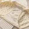 Calcinha Feminina de Renda Floral Sem Costura Estilo Menina Doce 10A Antibacteriana com Gancho Estendido Cintura Média 100% Algodão
