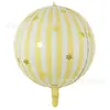 Nuevos Globos de Papel de Aluminio 4D Estrella Raya Mate de 22 pulgadas para Niños y Niñas Fiesta de Cumpleaños Temática Decoración de Fiesta