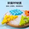 Bloques de Construcción para Niños con Ventanas Rompecabezas de Partículas Grandes Juguetes de Rompecabezas Modelo de Simulación Cuadrado Grande de Plástico