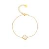 Pulsera Francesa de Acero Inoxidable para Dama Pulsera de Acero Titanio Europeo y Americano de Alta Gama Estilo Ins Flores Nicho Europeo Medio Antiguo Nuevo Estilo