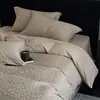 Conjunto de Roupa de Cama de Quatro Peças em Jacquard de Cetim Tecido Grosso de Algodão de Fibra Longa de Xinjiang Classe A, 100% Algodão, Luxo Leve, Espessado, Escovado