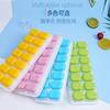 Molde de Silicone Quadrado de 14 Grelhas com Fundo Macio para Bandeja de Gelo Caixa de Gelo DIY Caseiro Molde para Cubos de Gelo para Sorvete com Tampa Atacado