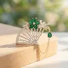 Broche de Flor de Peonía Guofeng para Mujer de Gama Alta Exquisito Estilo Antiguo Primavera y Verano Cheongsam Abrigo Chino Corsage Pin de Abrigo Accesorios