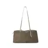 Bolsa de camurça para axila de outono novo, bolsa minimalista retrô em formato de travesseiro, textura macia, bolsa de ombro baguette casual para o dia a dia.