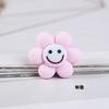 Novos acessórios de resina desenhos animados bonito smiley flor diy creme cola telefone móvel shell patch cartão acessórios material