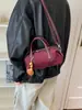 Bolso de hombro retro de gamuza transfronterizo, nuevo estilo otoño/invierno, bolso tipo bowling simple y ligero, bolso de hombro para mujer