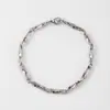 Pulsera de Acero Inoxidable para Hombre Cadena Cubana Hip-Hop Dominante Europea y Americana Pulsera de Cadena Lisa Pulsera de Acero de Titanio para Hombre No se Desvanece después del Baño