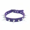 Harajuku Punk Europeo y Americano Cuero Clavo de Múltiples Puntas Moda Cadena para el Cuello Alternativa para Mujer Cadena para Clavícula Collar Joyería