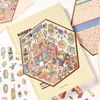 Fornecimento Transfronteiriço de Adesivos de Miniaturas de Cena Infantil Temáticos de Lendas Antigas, Adesivos de Cena Estéreo 3D com Linhas de Posicionamento, Atacado
