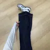 Jeans de mezclilla acampanados azul oscuro para mujer, nuevos de primavera y otoño, tiro alto, corte ajustado, para petite, pierna ancha, estilo campana, modernos