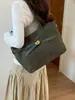 2026 Nuevo Bolso de Hombro Grande Versátil de Color Sólido Nuevo Textura Mate Transfronteriza Gamuza Felpa Otoño/Invierno para Mujer