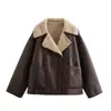 Europa Transfronteriza AliExpress Ropa de Mujer Venta Caliente Moda Casual Casual Holgada Chaqueta Integrada de Cuero y Piel