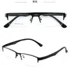 Nuevas Gafas de Prescripción para Hombre, Armazón de Acero, Media Montura Cepillada, Elegantes, Versátiles, Montura Grande, Disponibles para Venta al por Mayor y Pedidos Mixtos