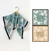 Nuevo Pañuelo de Seda Estampado Digital de Sarga a Doble Cara para Mujer Pañuelo de Flores de Alta Gama Transfronterizo Pañuelo Cuadrado Dulce Fresco para el Pecho Personalizado