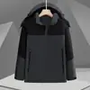 Roupa de trabalho para exterior à prova de vento e água, jaqueta de algodão com enchimento integrada para outono e inverno, roupa de montanhismo à prova de frio com logotipo personalizado