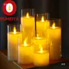 Lâmpada de vela eletrônica LED capa plástica capa de vidro copo integrado busca atmosfera romântica de casamento lâmpada de chama oscilante