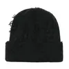 Chapéu de Lã com Buracos Desgastados Xiyin de Inverno Transfronteiriço Nicho Chapéu de Tricô Versátil Personalizado para Mulheres Chapéu Frio Hip-Hop para Homens e Mulheres