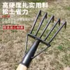 Ancinho de Praia, uma Ferramenta para Coletar Conchas do Mar, Feito de Aço Integral, Projetado para Cavar Amêijoas, Ostras e Pegar Amendoins, com um Ancinho de Ferro de Peça Única