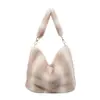 Bolsos de Peluche Populares de Principios de Otoño Bolso Tote de Gran Capacidad para Mujer 2026 Bolso Cubo de Piel de Moda Bolso de Hombro Único para el Trabajo
