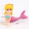 Decoración de Cola de Pez Oceánica Decoración Creativa de Lentejuelas Brillantes Tarjeta para Pastel Belleza Vieira Submarino Cumpleaños Infantil