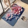 Tapete de Chão para Banheiro Floral Visual 3D Tapete de Chão de Lama Diatomácea Amazon Porta de Banheiro Tapete Antiderrapante de Secagem Rápida Atacado