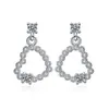 Pendientes de estilo lujo ligero estilo coreano coreano estilo simple temperamento circonita micro incrustados pendientes cincel de oreja fábrica directa regalo de cumpleaños