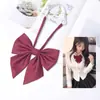 Gravata Borboleta Uniforme JK Feminina Raiz de Pena Ciano Cor Sólida Série Japonesa Ângulo Plano Inclinado Gola de Estudante S Sailor Pequeno