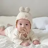 Gorro para Bebé para Primavera y Otoño, Estilo Coreano Lindo Gorro de Palacio, Gorro con Protección para los Oídos para Bebés y Niños Pequeños, Dulce Lazo Gorro a Prueba de Viento para Exteriores