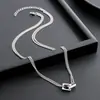 Collar transfronterizo europeo y americano para hombre de acero de titanio, no se decolora, estilo hip-hop, popular, de alta gama, versátil, simple, accesorio personalizado para mujer