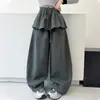 Pantalones Casuales para Niñas Primavera y Otoño 2026 Nuevo Estilo Coreano de Moda Geniales Pantalones de Pierna Ancha con Solapa Trasera para Niñas Mayores y Estudiantes de Secundaria