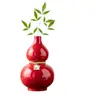 Calabaza de Cerámica Creativa Estilo Chino Nuevo Retro Celebridad de Internet Rojo Suministros para Bodas Decoración de Escritorio de Cerámica Jarrones Adornos